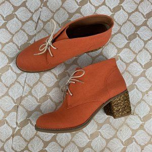 Lucky Brand Hale Bootie Coral Pink Natural Wrap